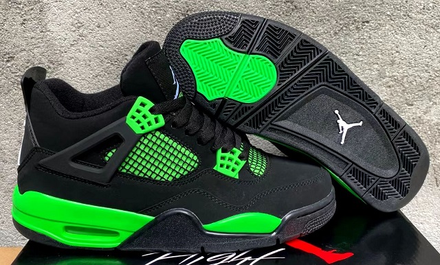 Air Jordan 4 Cement 2024 Black Green